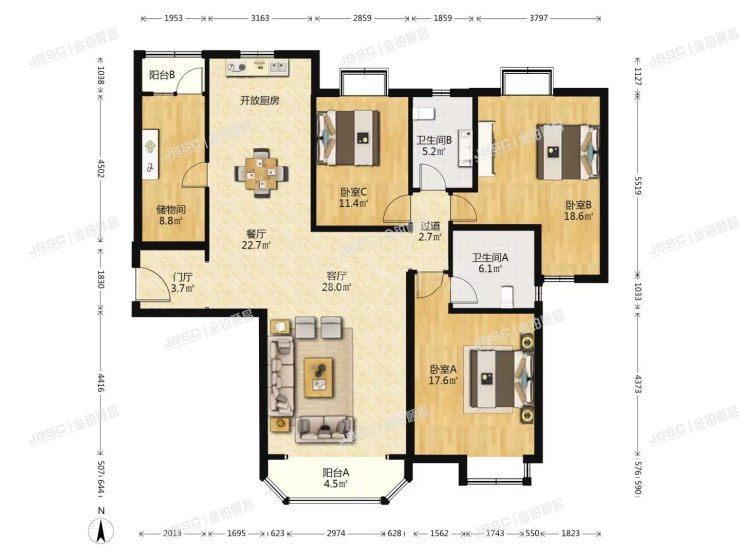 朝阳区 朝阳北路107号院61号楼1503室（珠江罗马嘉园东区）