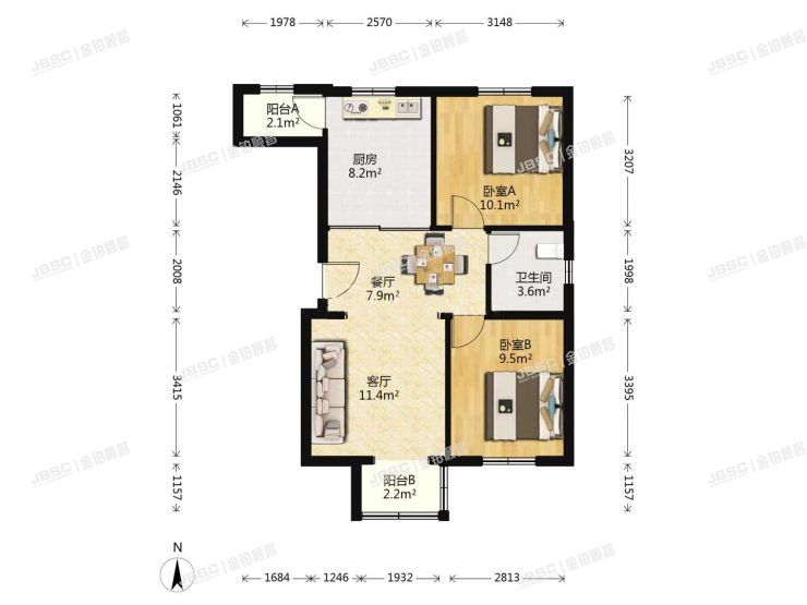 大兴区 瀛吉街17号院1号楼4单元1003室（瀛海家园畅园）