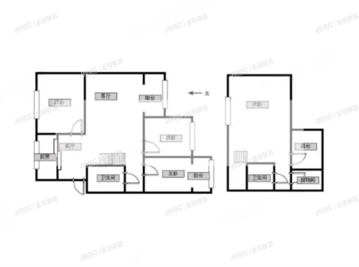 房山区 杰辉苑9号楼2单元602室（复式）