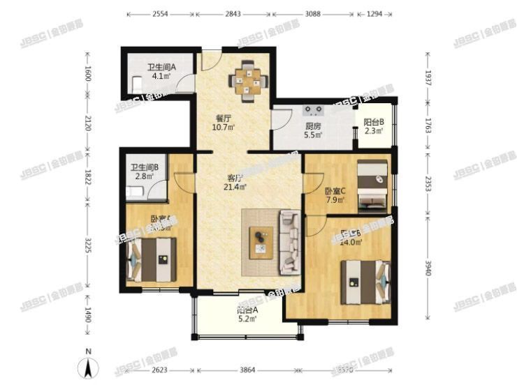 房山区 北潞春家园E2号楼10层903室