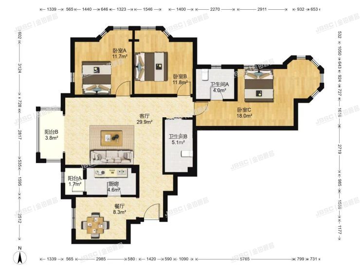 房山区 嘉州水郡150号1单元601室（加州水郡）