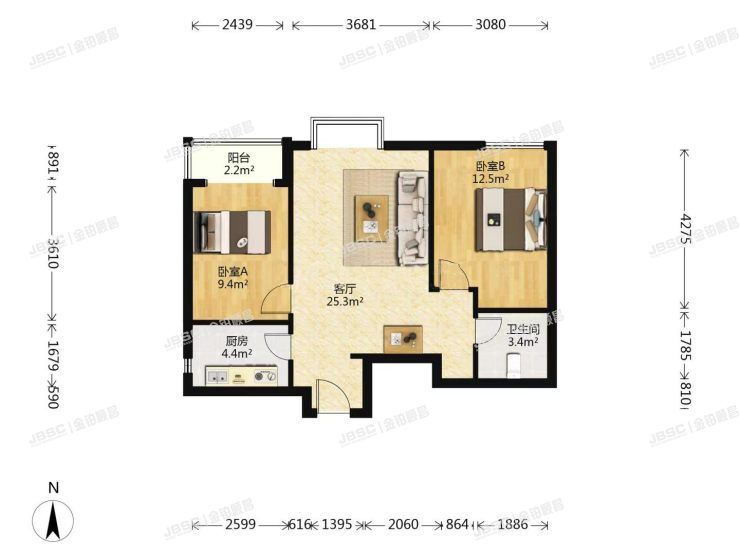 丰台区 丽泽雅园3号楼19层2111室
