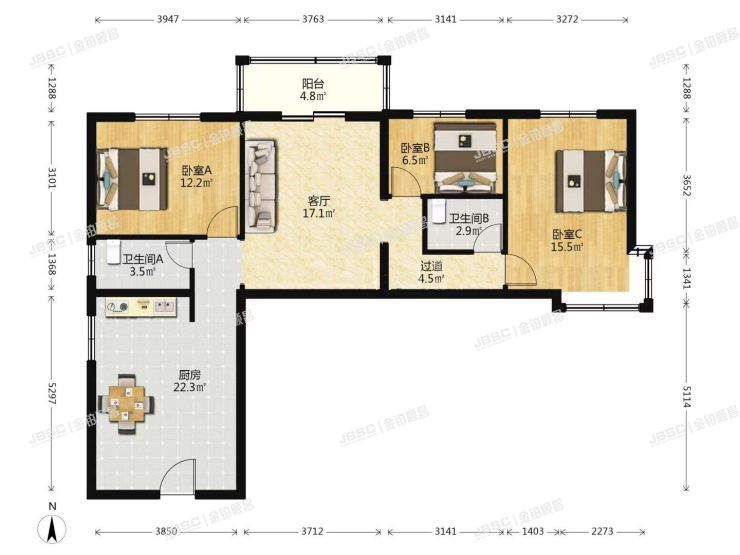 房山区 拱辰南大街93号3号楼705室（嘉瑞通小区）