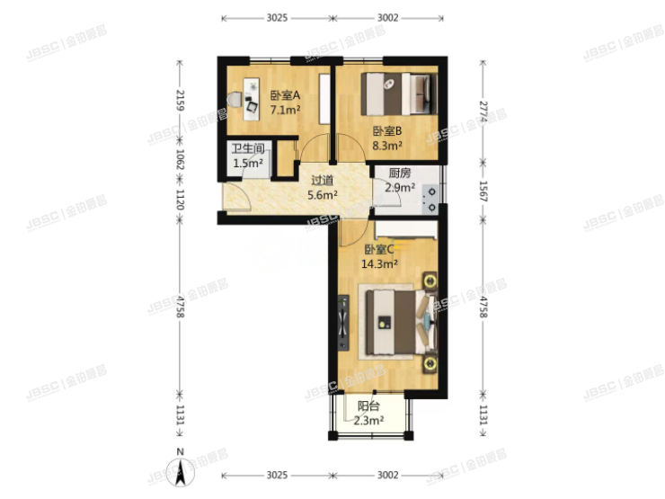 丰台区 五里店2号楼3层3-37室