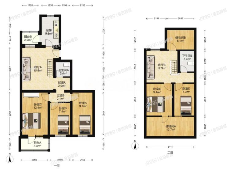 丰台区 丰台南路116号院2号楼6至7层4单元602室（看丹苑）复式