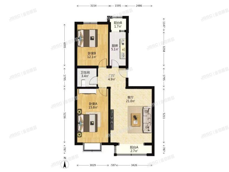 丰台区 潘家庙路8号院6号楼2单元702室（天骄俊园）