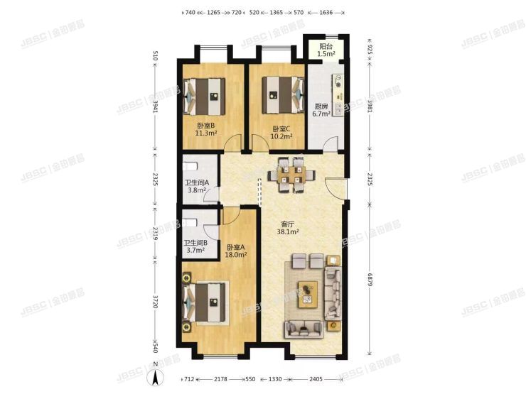 丰台区 芳菲路88号院10号楼2单元705室（万年花城三期）