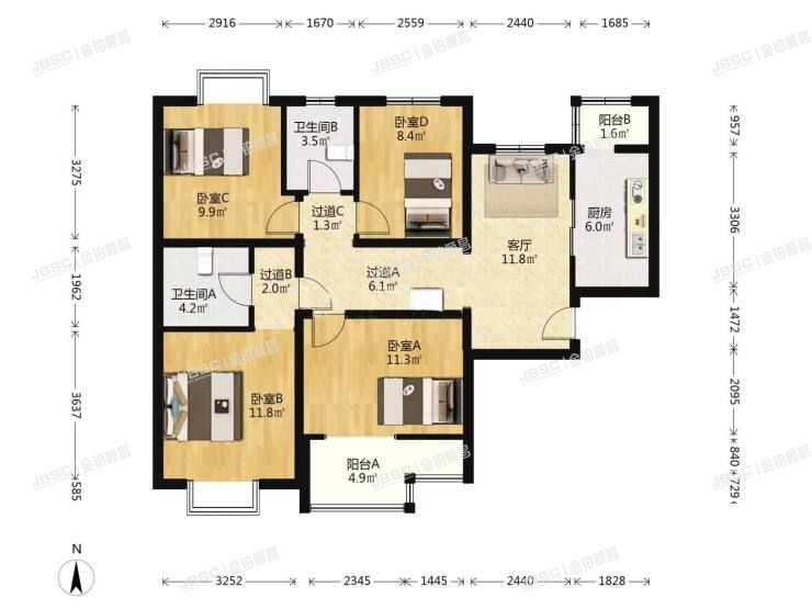 丰台区 首经贸北路8号院1号楼3-1201室（万年花城一期）