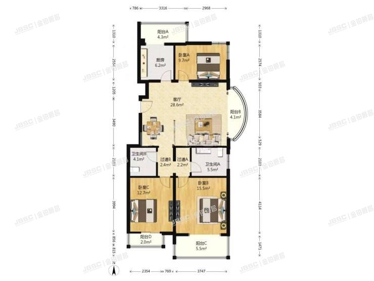 大兴区 丽园B区20号楼1单元701室