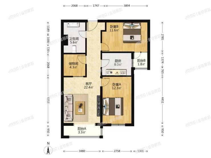 丰台区 丰体南路1号院1号楼2602室（丰体时代花园）