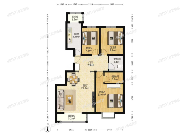 丰台区 潘家庙路9号院12号楼3单元801室（天骄俊园）