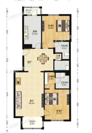 东城区 大雅宝胡同8号1号楼4层1401室（雅宝公寓）南楼