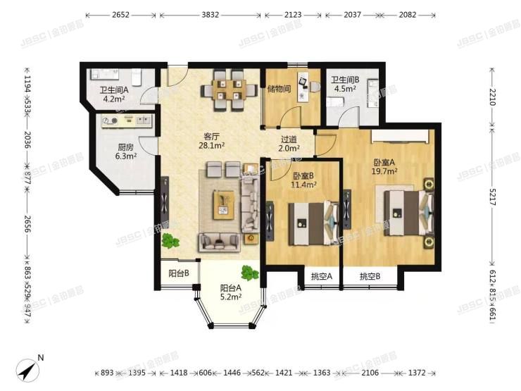 丰台区 青塔西路58号院4号楼1105室（珠江峰景）