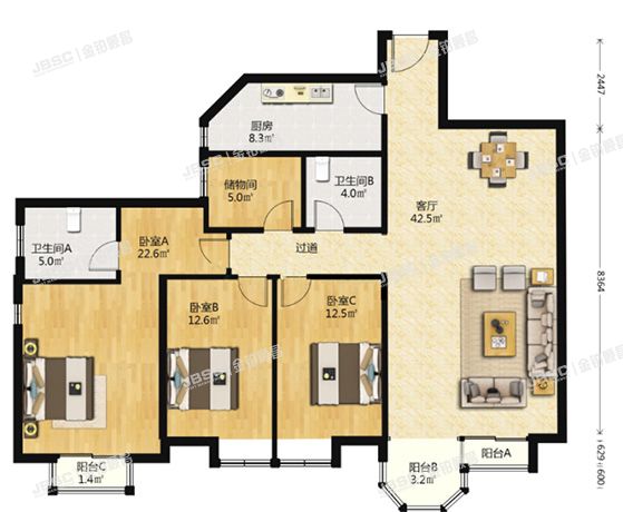 朝阳区 朝阳北路107号院29号楼1503室（珠江罗马嘉园）
