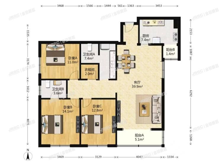 丰台区 兆丰园三区13号楼905室