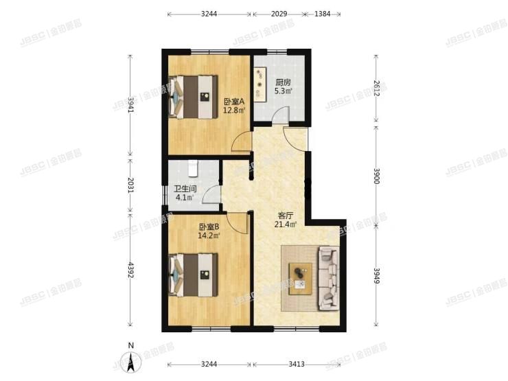 房山区 福宁街3号院5号楼2层一单元201室（中国铁建原香嘉苑）
