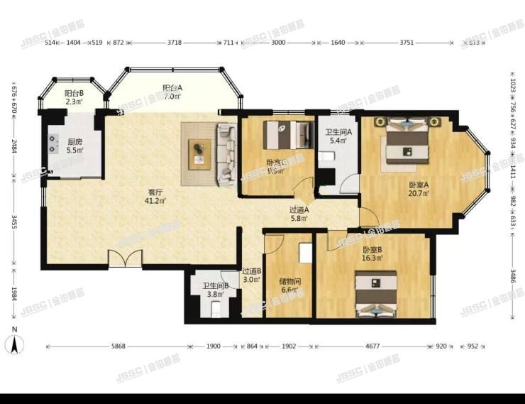 朝阳区 麦子店街40号1号楼17层1706室（富丽华园）