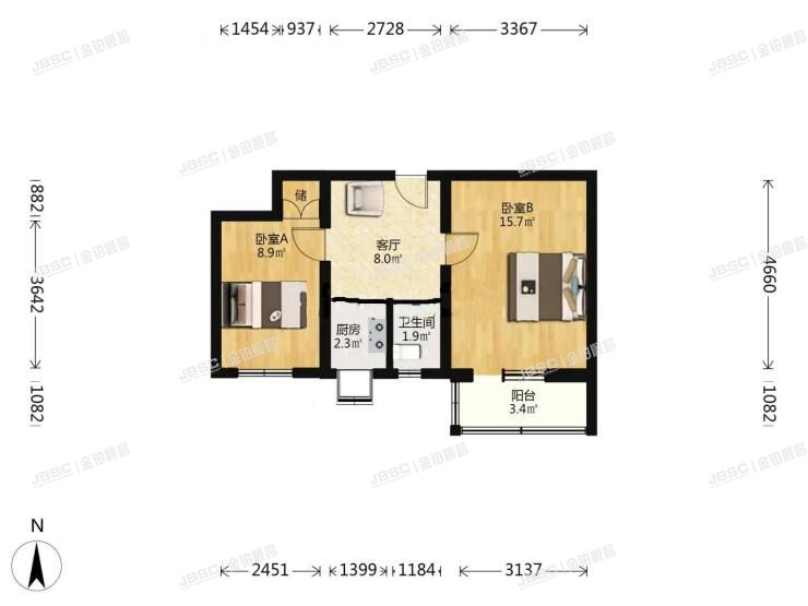 房山区 燕山迎风六里4号楼6层1单元602室（迎风六里）