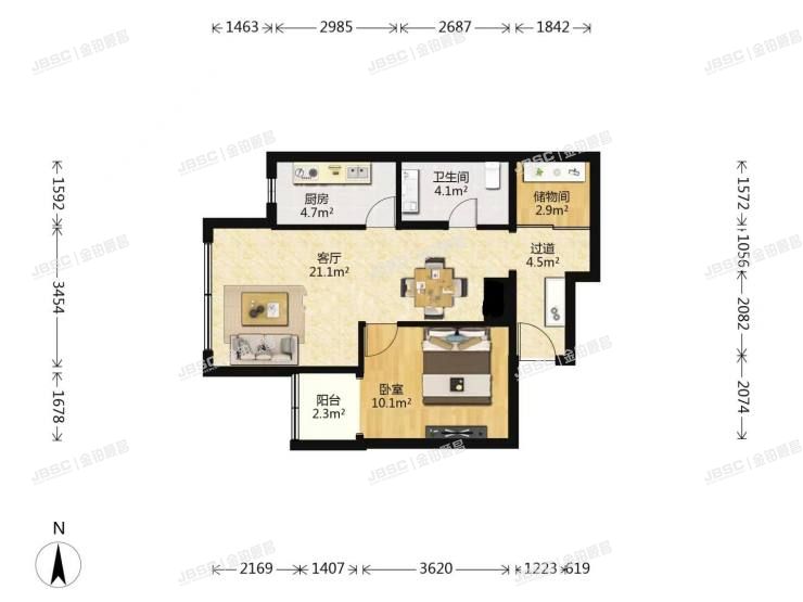丰台区 小屯路2号院5号楼8层3单元808室（博龙家园）