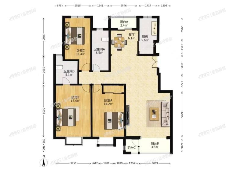 房山区 腾龙家园三区5号3层2单元302室
