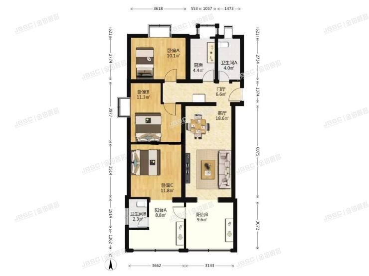 门头沟区 永新小区6号楼1层1单元101室