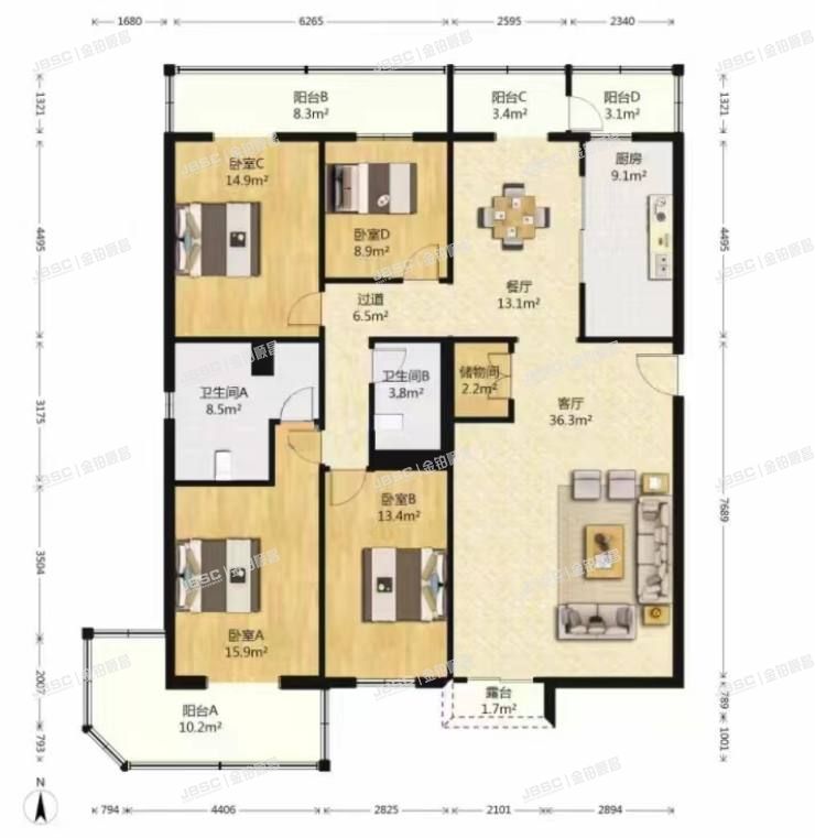 朝阳区 幸福一村西里4号楼17A（联宝公寓）