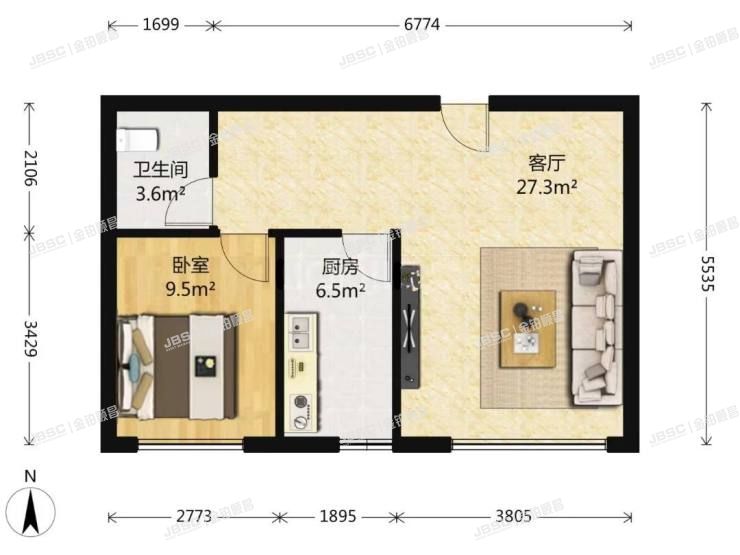 海淀区 褐石园9号楼3层6单元302室