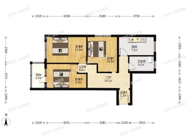 丰台区 角门东里85号楼11层1112室