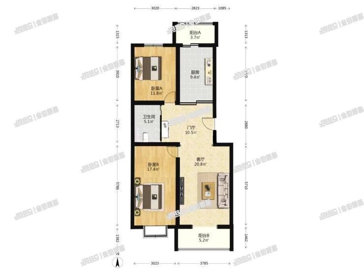 房山区 良乡长虹西路泰通嘉园3号楼3层2单元301室（西兰岛）