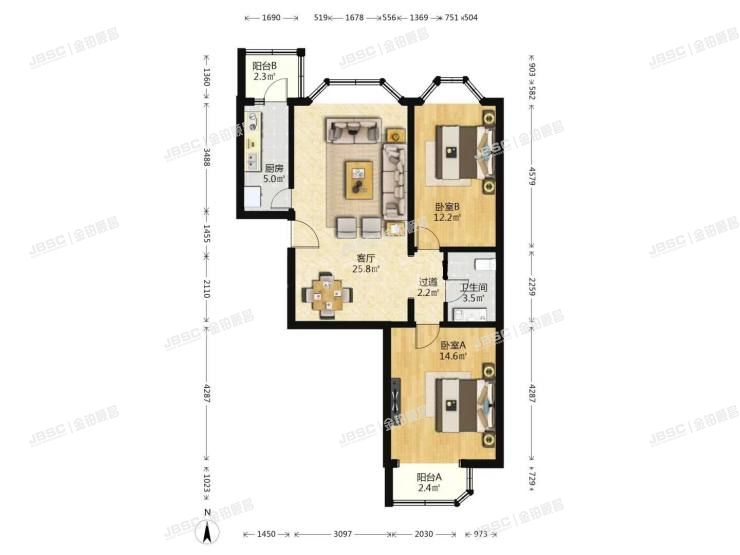 丰台区 城南嘉园益明园3号楼4单元101号