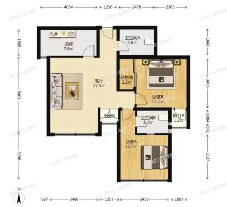 朝阳区 鑫兆佳园34号楼15层1502室（柏林爱乐二期）