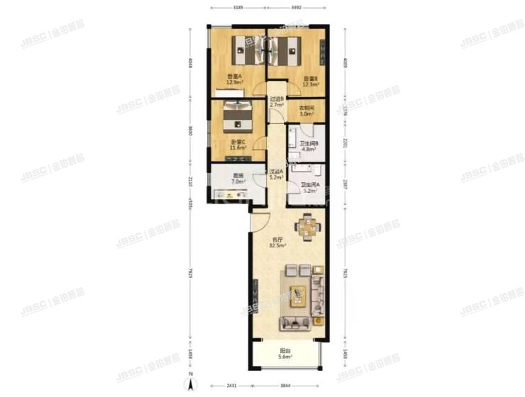 海淀区 蓝靛厂春荫园5号楼1层6单元1D室