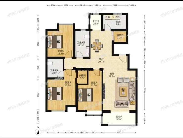 顺义区 顺义东方太阳城222号楼5层1单元502室（东方太阳城）