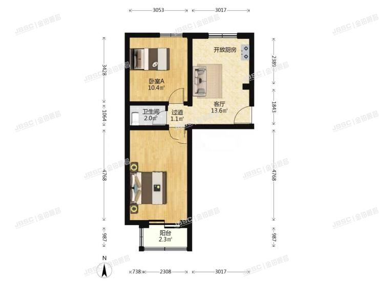 房山区 琉璃河车站前街十号院12号楼1-501室（金水家园）