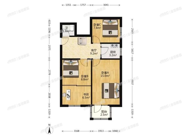 东城区 史家胡同20号2号楼3层11号