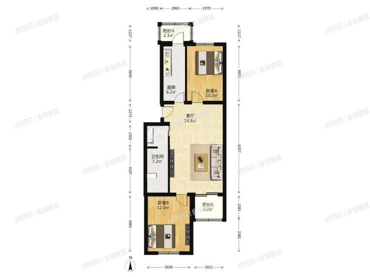 门头沟区 桃园7号楼1层5单元101号（桃园小区）