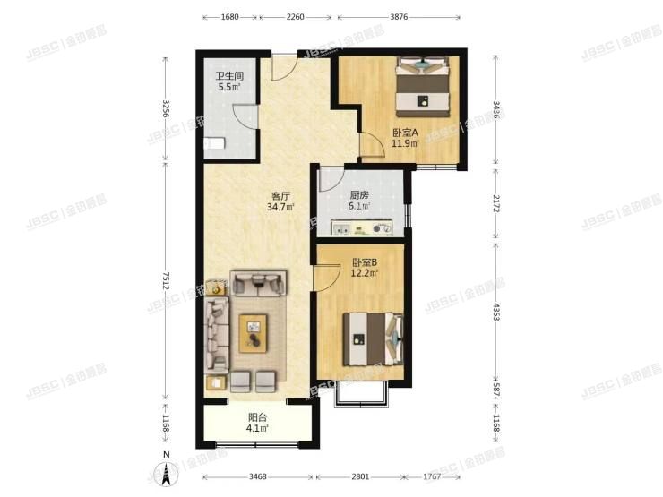 朝阳区 广化大街27号院4号楼1单元602室（官悦欣园B区）