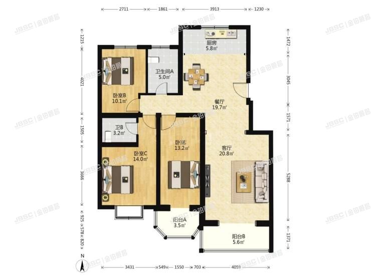 房山区 汇丰街3号院18号楼1层2单元102室（世界名园）