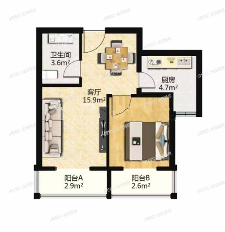 大兴区 圣和南巷1号院5号楼6层5单元602室(康宜家园)