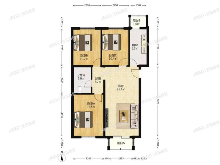 大兴区 灜坤路4号院6号楼4层2单元402室（瀛海家园瑞园E区）