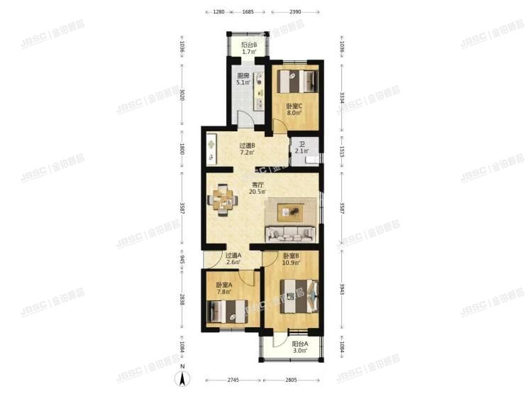 大兴区 黄村镇观音寺2号楼4层2-401室（观音寺小区）