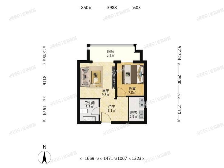 丰台区 星河苑1号院3号楼15层1-1505号