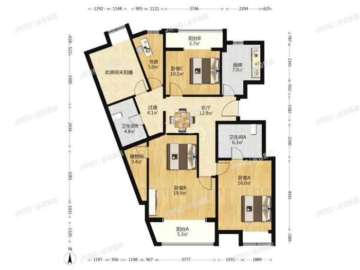 丰台区 石榴庄南里66号院4号楼2层3单元202室（世华水岸）