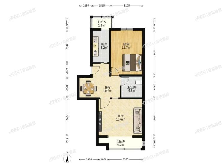 丰台区 富锦嘉园一区2号楼1层2单元101室