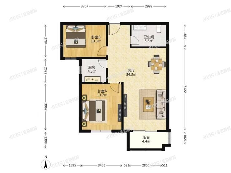 丰台区 新发地-锦程园18号楼9层2单元903室（天伦锦城）
