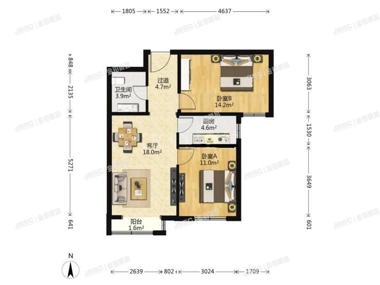大兴区 圣和巷8号院7号楼1层2单元102室（东亚康和名居）