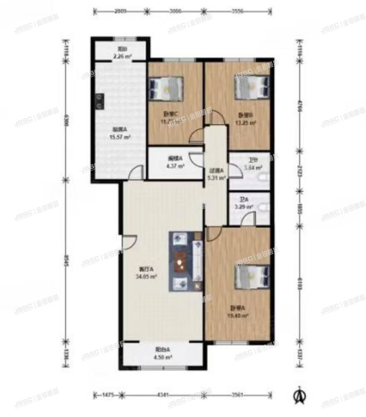 丰台区 益辰欣园9号楼4单元801号