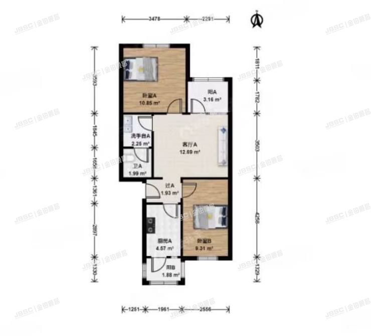 房山区 琉璃河白庄村东2号楼4层3-401室（白庄村东）