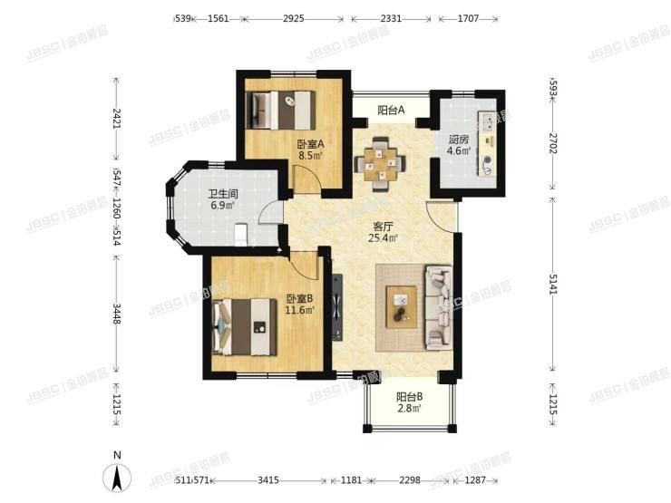 房山区 绿城•百合公寓秋月苑3号楼3层1-301(绿城百合公寓)