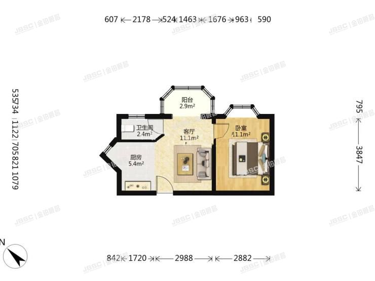 大兴区 天华北街2号院1号楼2层206室（鹿鸣苑）